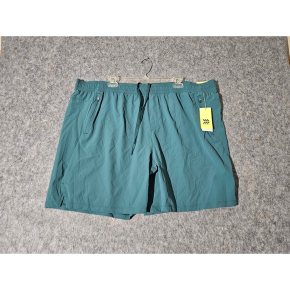 all in motion Other - All in Motion Mens Teal Blue Athletic Shorts Size XXL 7 Inch Inseam Zip Pockets